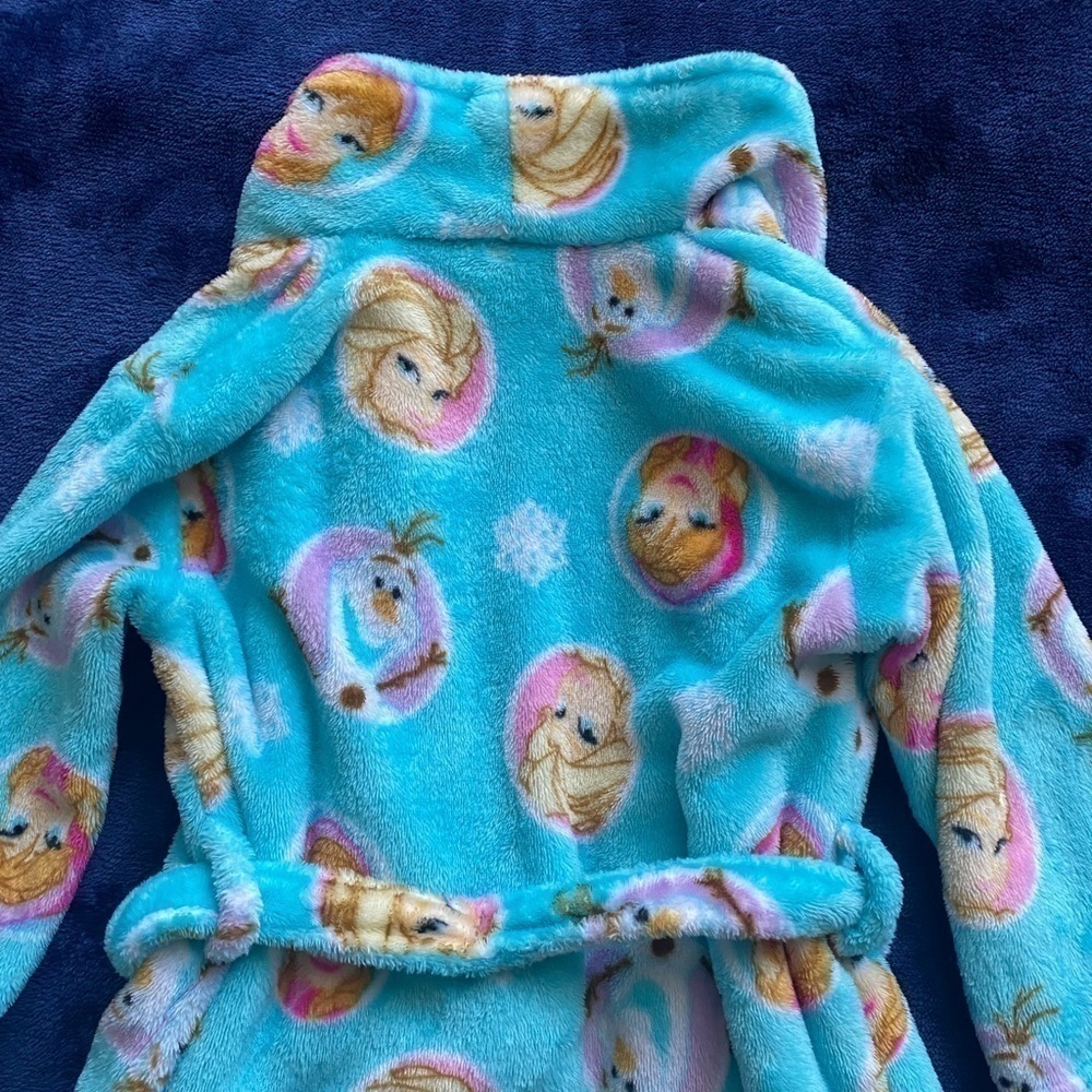 DISNEY-FROZEN-BLUE ROBE - Picture 6 of 7
